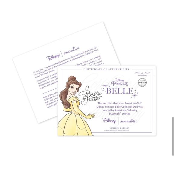 NEW American Girl Disney Princess BELLE DOLL Limited Edition Beauty & The Beast - Picture 11 of 13